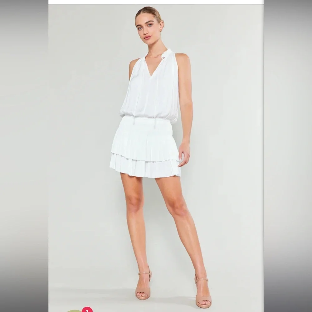 Current Air Cara Sleeveless Pleated Mini Dress Turquoise Size S - Picture 14 of 16